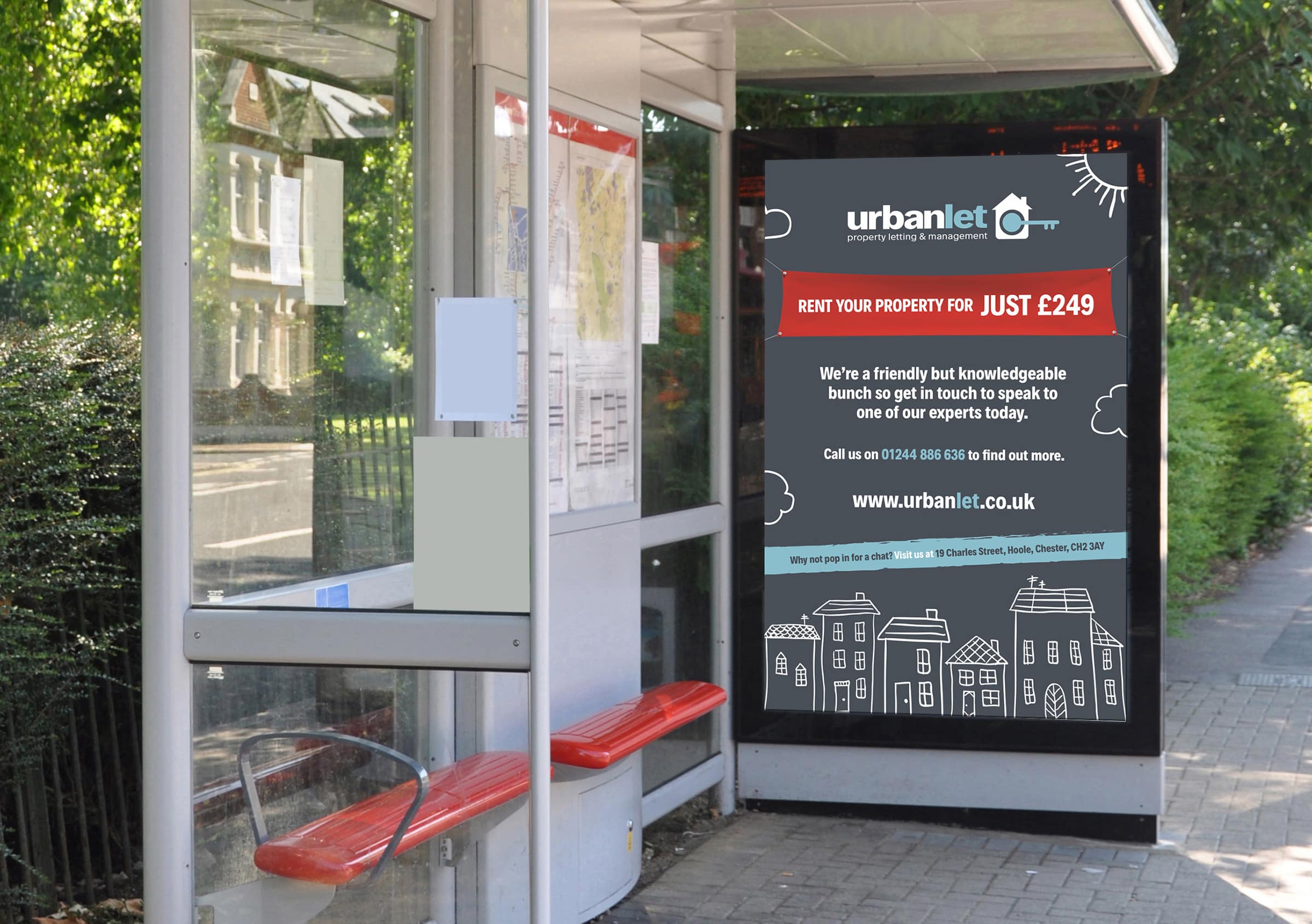 Urban Let - Bus Shelter Poster, Graphic Design