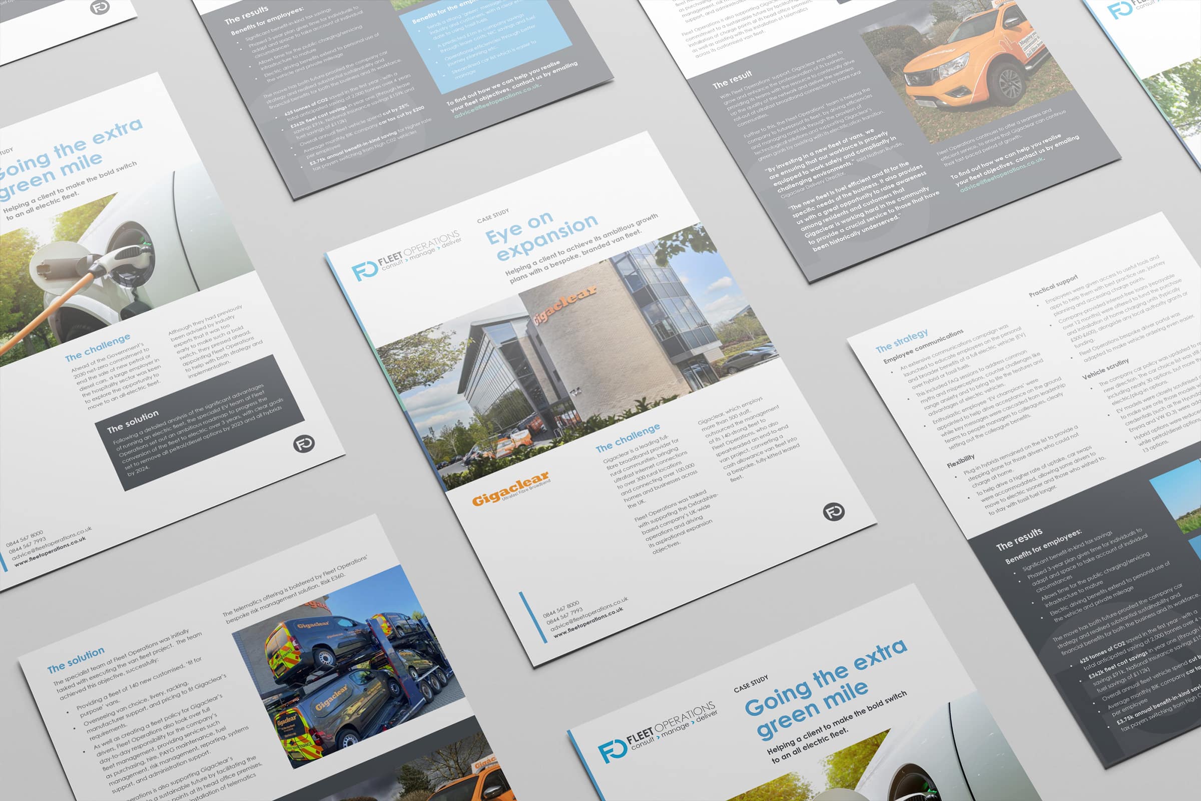 Fleet Operations | Solutions card, Case study, A4 Print