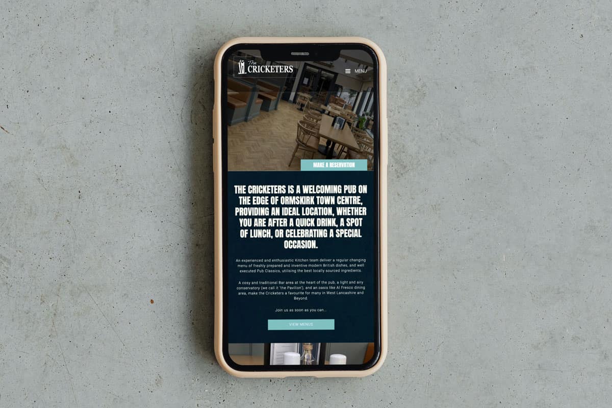 The Cricketers: Mobile Friendly, Responsive Web Design