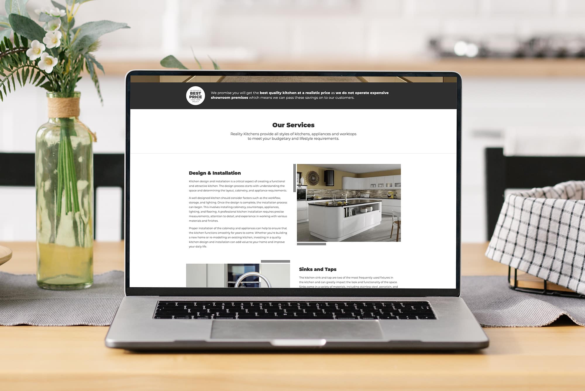 Reality Kitchens | Bespoke Web Design