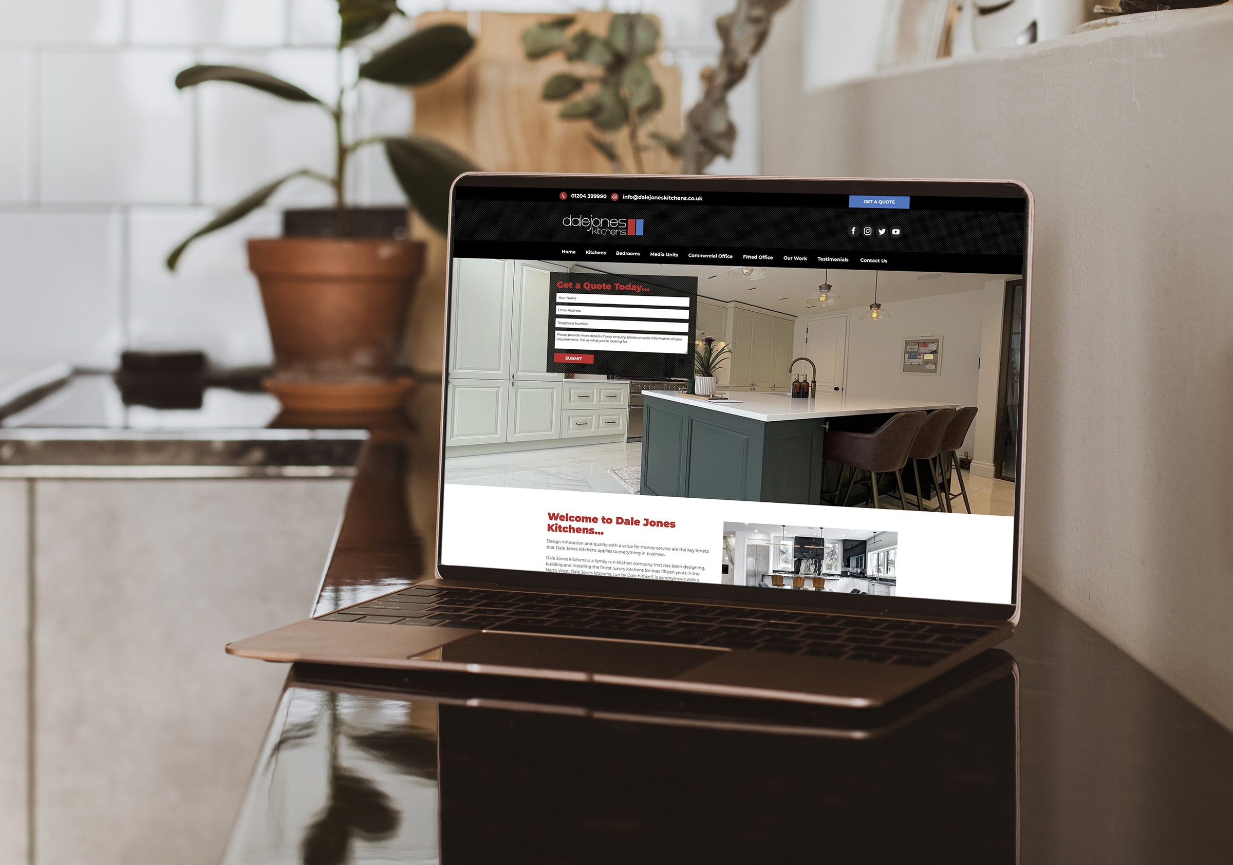 Dale Jones Kitchens | Mobile Friendly Web Design