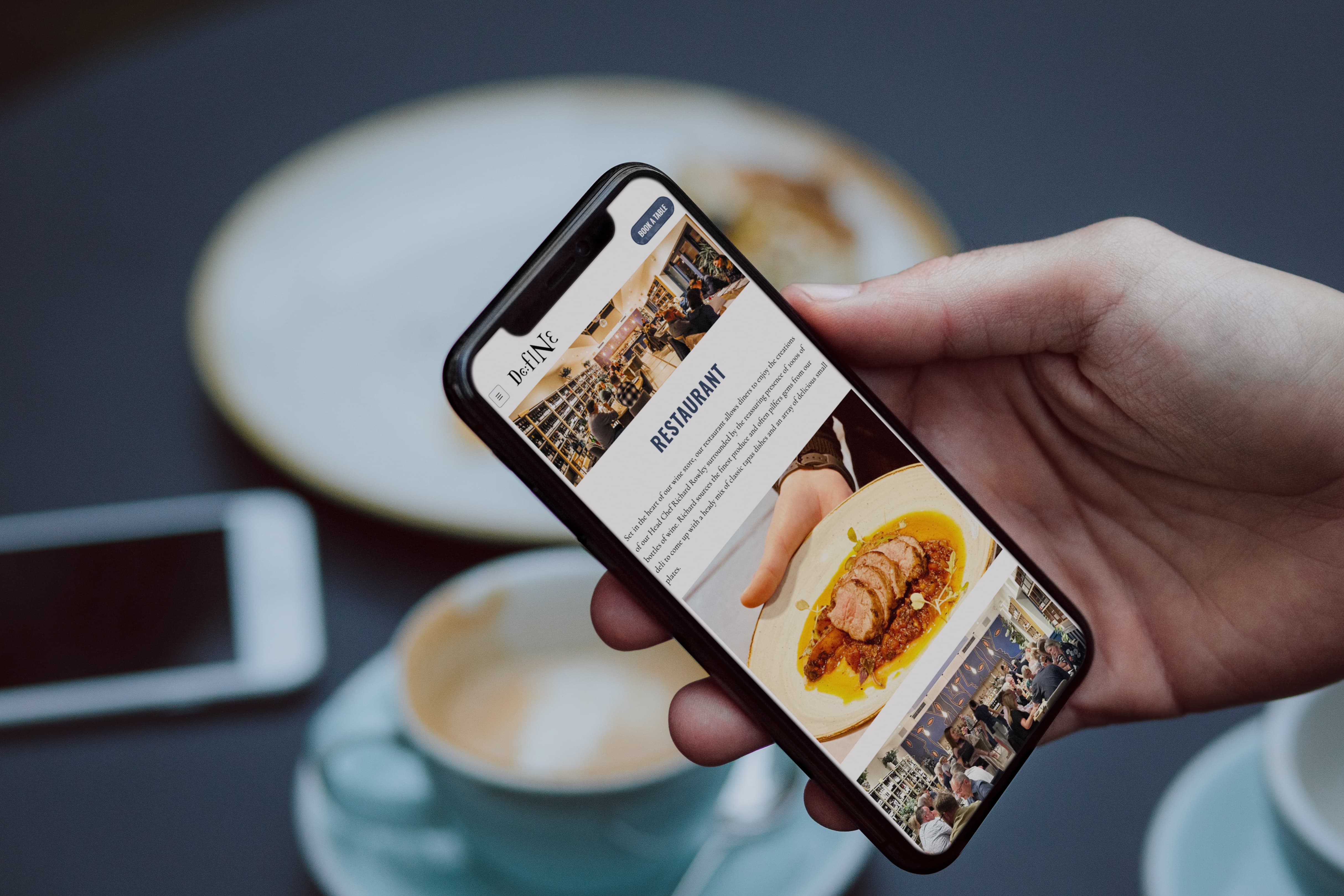 Define Food and Wine | eCommerce website, responsive web design