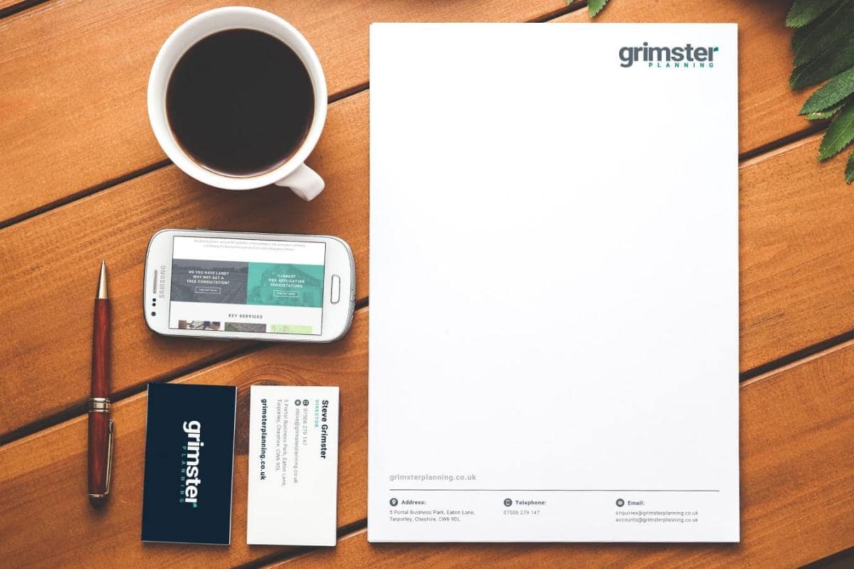 Grimster Planning - Letterhead, Business Card, Responsive Web Design