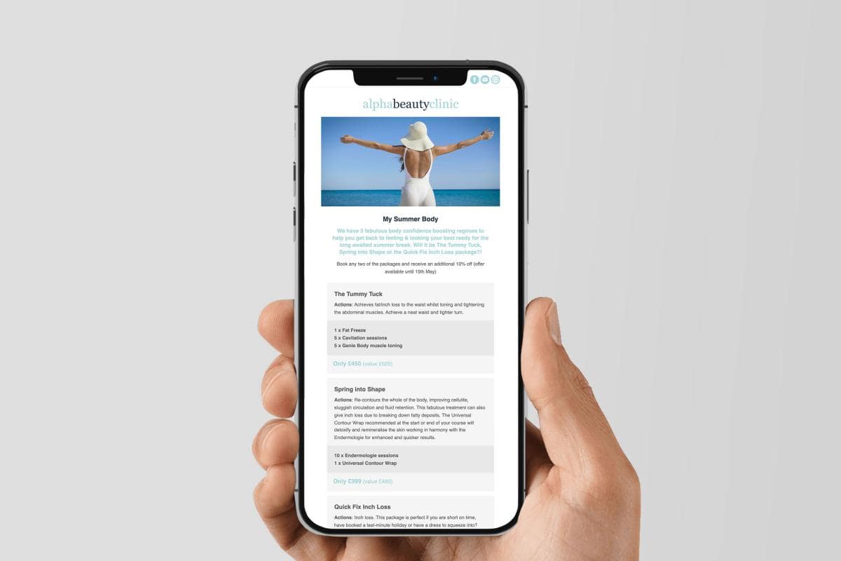 Alpha Beauty Clinic: Email Marketing, Digital Marketing