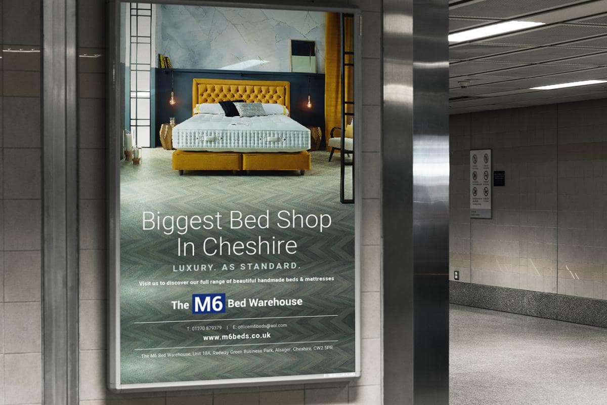 The M6 Bed Warehouse | Advert, Poster, Magazine The M6 Bed Warehouse | Advert, Poster, Magazine