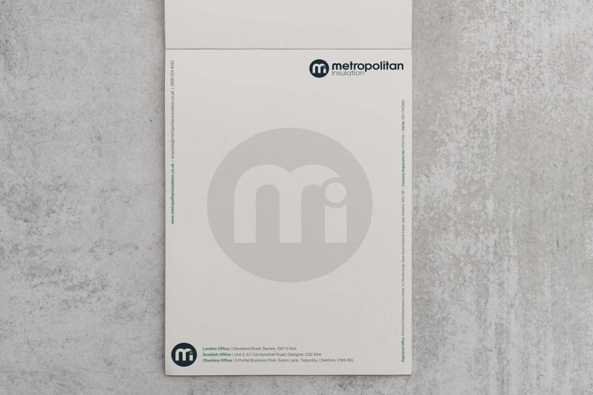 Metropolitan Insulation: Letterhead, Branding, Stationary